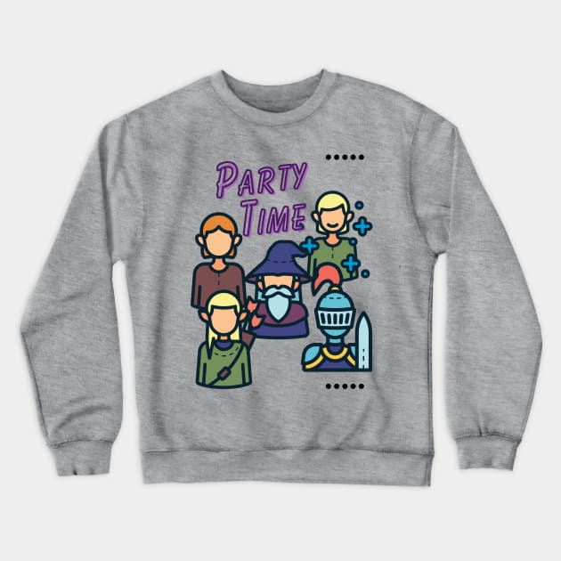 Party Time Crewneck Sweatshirt by Awesome Writer Stuff